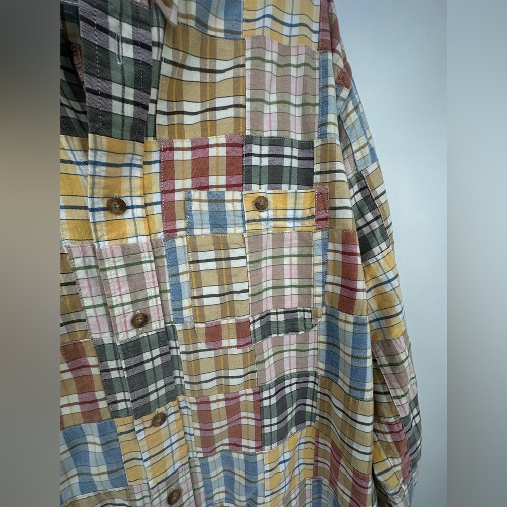 Orvis Men’s Large Plaid Checkered Button Up Long Sleeve Shirt Preppy - Picture 4 of 7